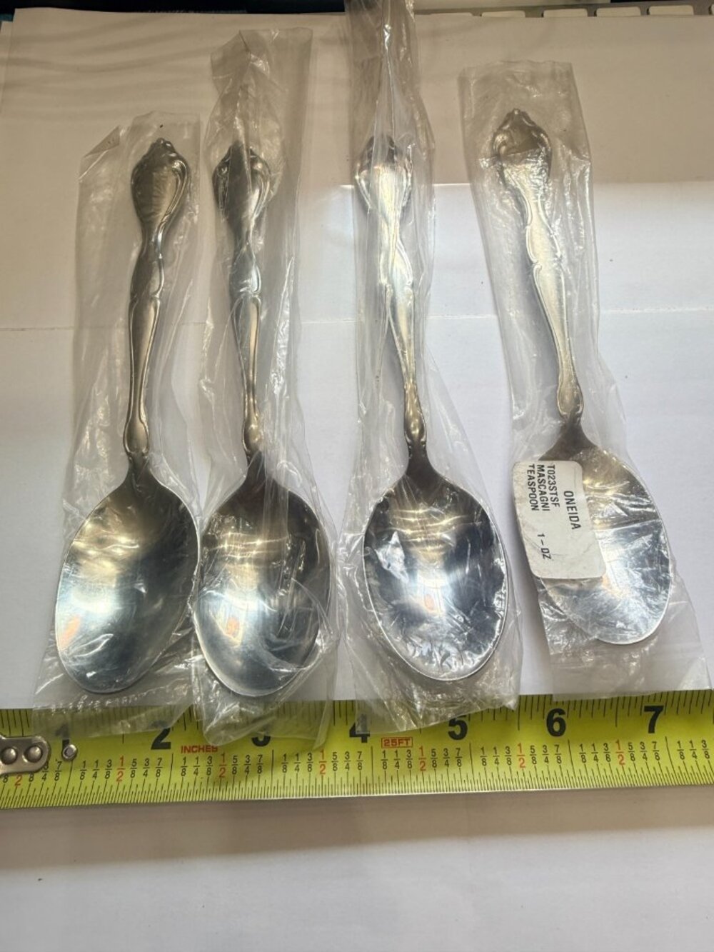 4 Oneida CANTATA Stainless Steel Oval Soup Spoons